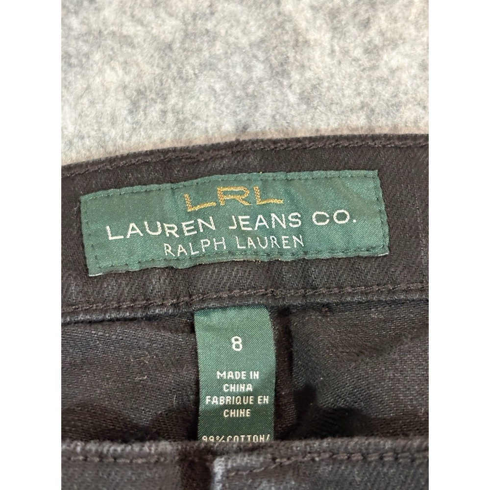 Lauren Jeans Co Ralph Lauren Womens Black Jeans Size 8 Straight Leg 31x30.5 - Picture 3 of 8
